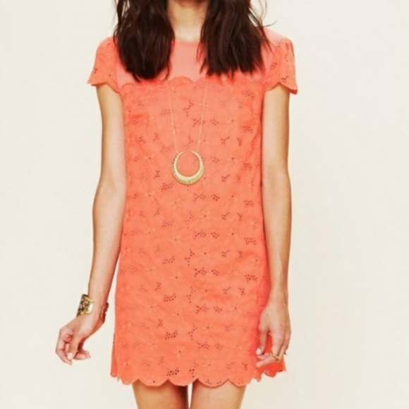 free people lace shift dress 1990s Illusion Lace Fringe Shift Dress Selected By Ritual Vintage